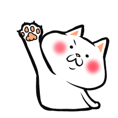 Mochi hoppe cat white