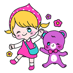 女の子とクマさんの愉快なスタンプ Line スタンプ Line Store