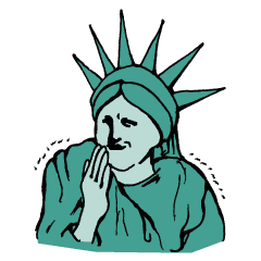 A Lady Of Liberty Line Stickers Line Store