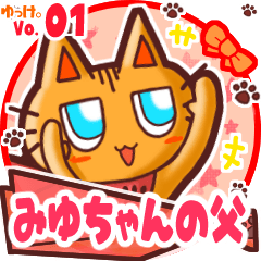 Cute cat's name sticker MY241119N11