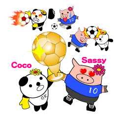 サシィー ココのサッカーライフ Line スタンプ Line Store