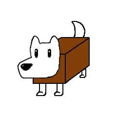 Cardboard dog