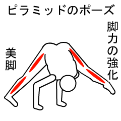 Yoga pose animation sticker