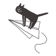 Sticker of a black cat