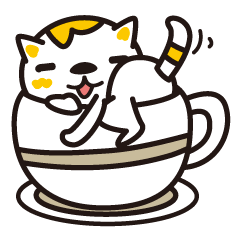 แมวซึ่งอยู่ในถ้วยชา
