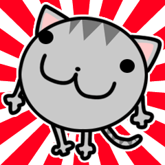 round cat Sticker