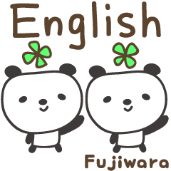 Panda English stickers for Fujiwara