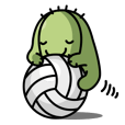 Cactus Stickers (Volleyball)