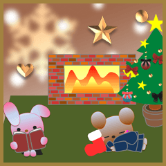 Rabbit and bear daily(Christmas3)