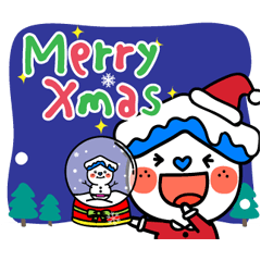 Baby-P Merry Xmas&Happy New Year Sticker