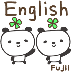 Panda English stickers for Fujii