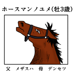 Horse and announcer Sticker5