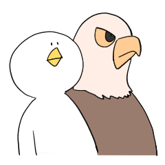 Pigeon and eagle