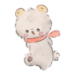 Sunsun Bear sticker (winter version)