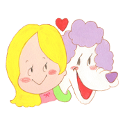 Poodle and cute girl