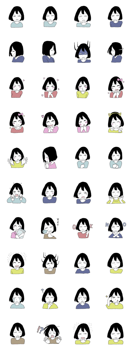 A GIRL STICKER [without words]