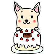 Stickers of cute dog