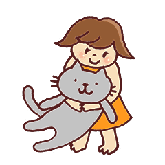 ねこ好きの女の子 Line スタンプ Line Store