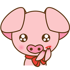 Tutu, the cute pinky piglet