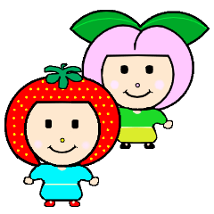 Happy smile sisters. strAwberry&Peach