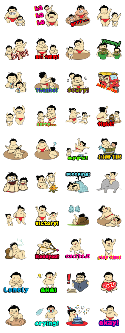 Sumo Dad and Sumo Son - English