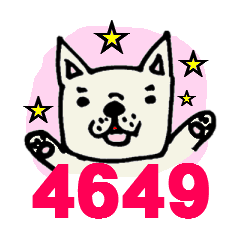French bulldog's Japanese gag sticker