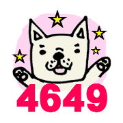 French bulldog's Japanese gag sticker