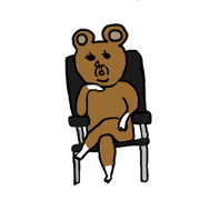 yochida  bear Sticker