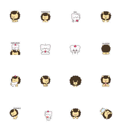 Line クリエイターズスタンプ ライオン アウ Example With Gif Animation