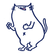 White cat Maru-Chan.