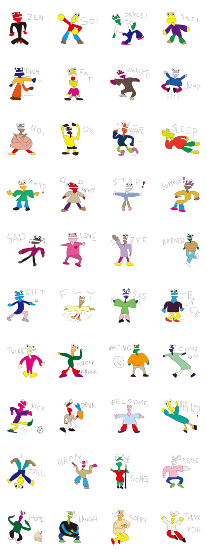 "KAWAII" COLORFUL FRIENDS