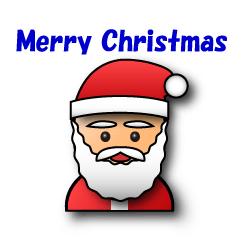 3D Santa Claus wish a Merry Christmas.