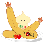 Fried prawn group