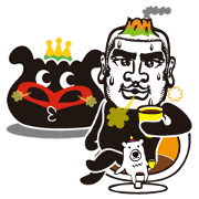 A happy character of a blackpig, KUROBOO