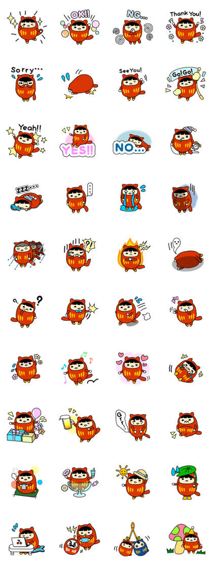 Kitty Cat Daruma