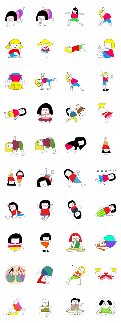Sticker of yoga