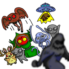 地球外知的生命体と未確認生物 Uma Line スタンプ Line Store 地球外知的生命体と未確認生物 Uma Line スタンプ Line Store
