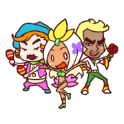 Three humorous persons' carnival