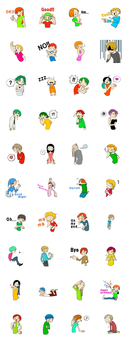 Mini character sticker