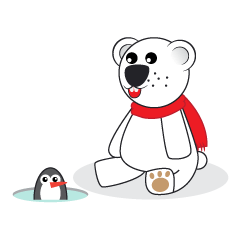 Polar Bear - Funny Sticker Set - (EN)