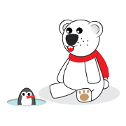 Polar Bear - Funny Sticker Set - (EN)