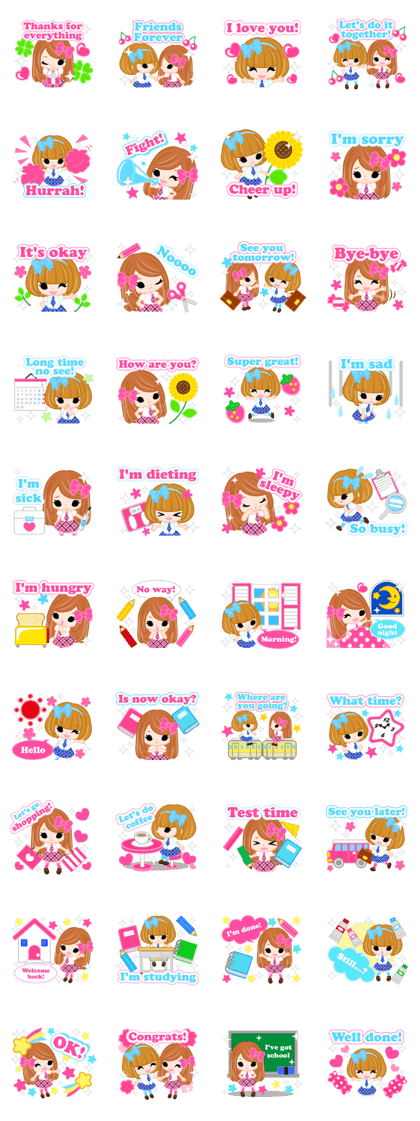Friend Stickers -English-