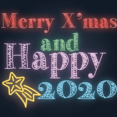 聖誕節祝福和新年快樂2020 燈飾貼圖