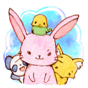 The Pinkish Rabbit and his friends