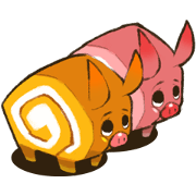 Swiss roll pig