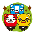 Three masked bears
