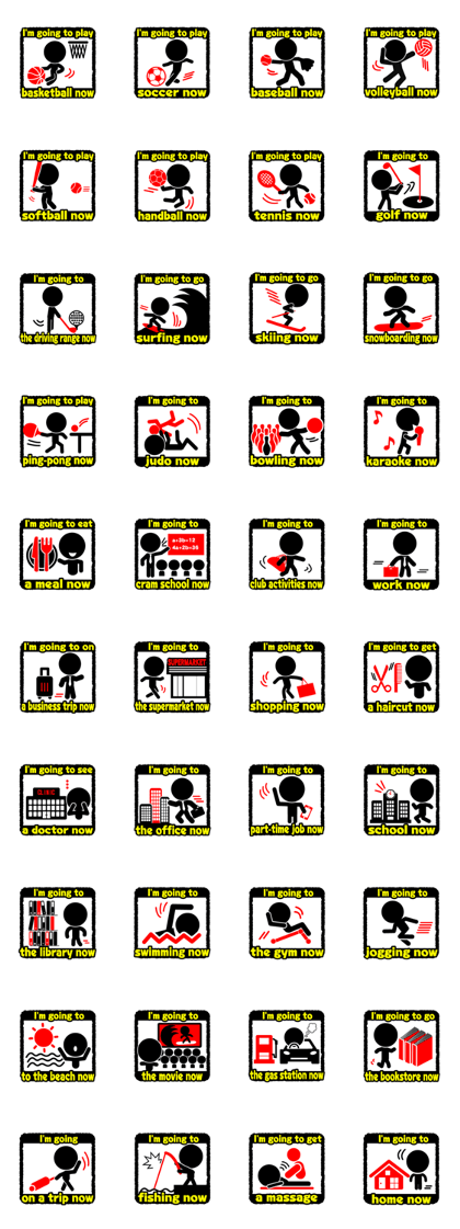 pictogram sticker English Ver. The 13th
