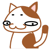 plain-looking cat Sticker