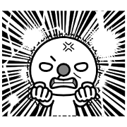 Red nose and one eyebrow comic