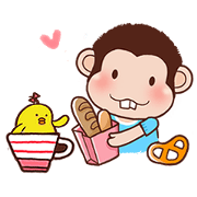 A monkey and a little chicken's everyday